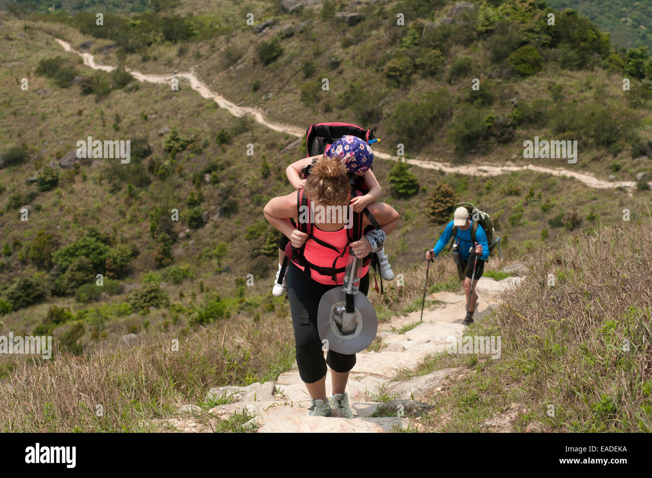 Hikers walking up steep trails hi-res stock photography and images - Alamy