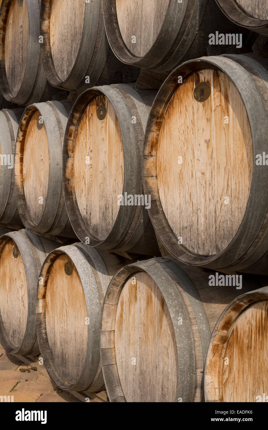 Oak wine barrels Stock Photo Alamy