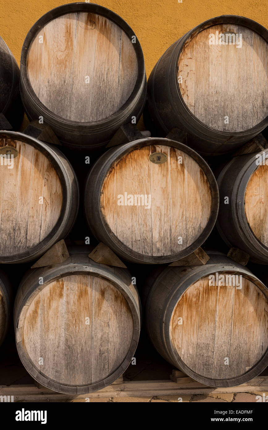 Oak wine barrels Stock Photo Alamy