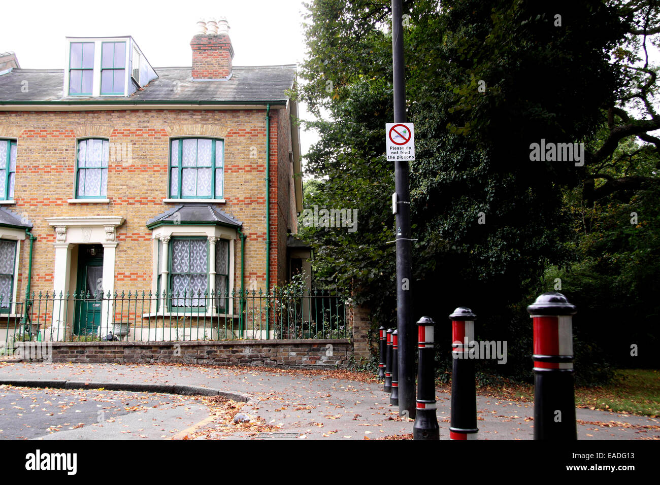 End of terrance house on a street in Wanstead, East London Stock Photo