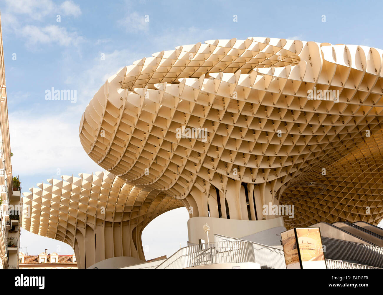 Metropol Parasol wooden structure in Plaza La Encarnación, Seville, Spain, architect Jürgen Mayer-Hermann completed 2011 Stock Photo