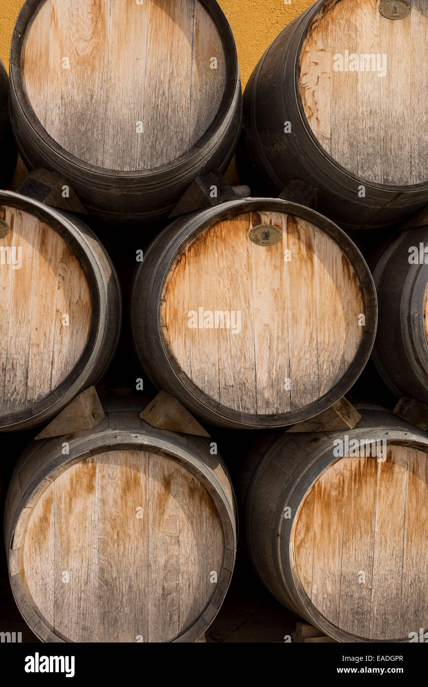 Oak wine barrels Stock Photo Alamy