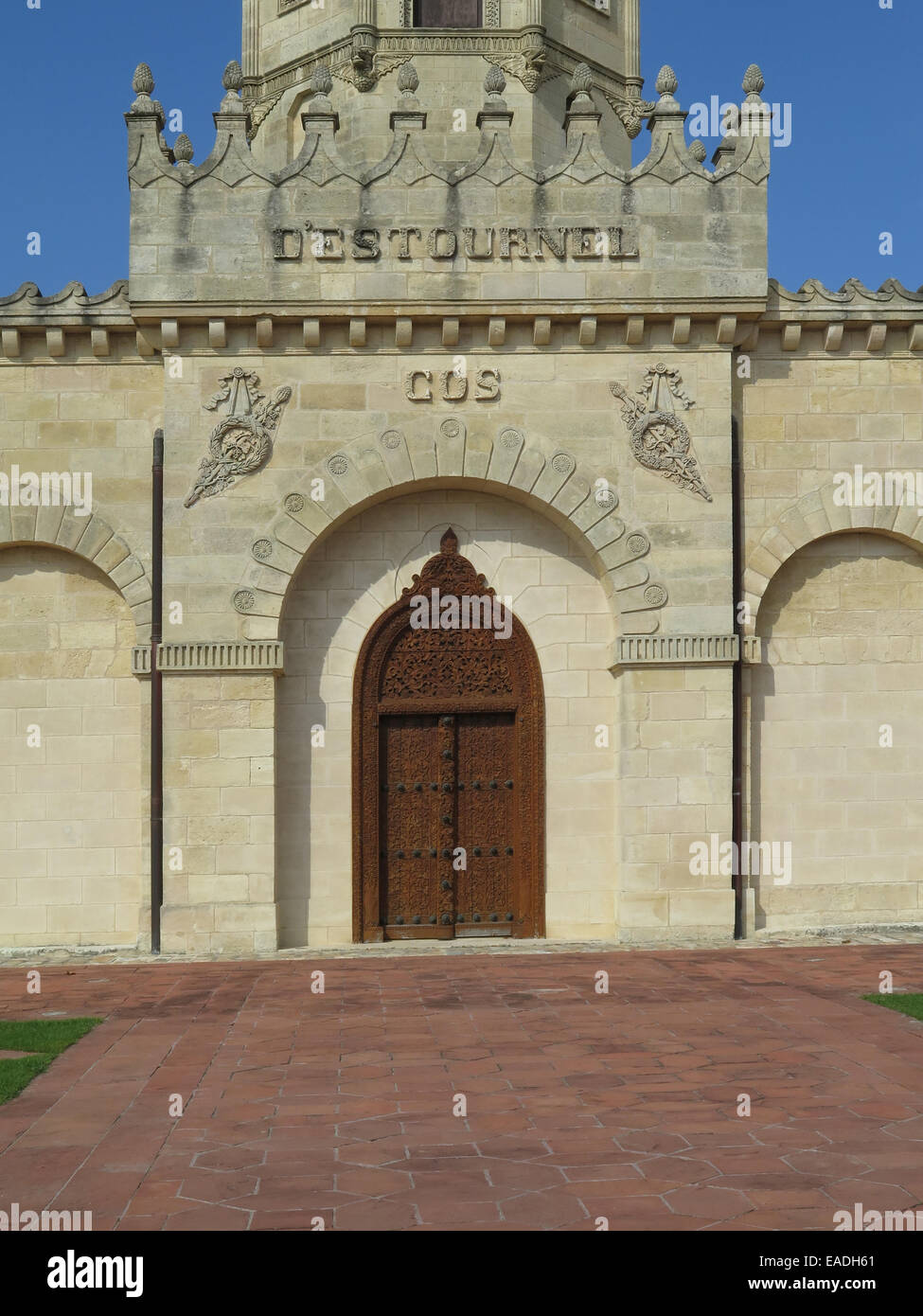 Exterior of Chateau Cos D'Estournel in the Saint-Estephe appellation of Bordeaux Stock Photo