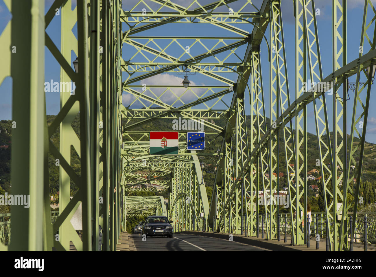 Esztergom, Hungary, Maria Valeria Bridge, Western Hungary Stock Photo