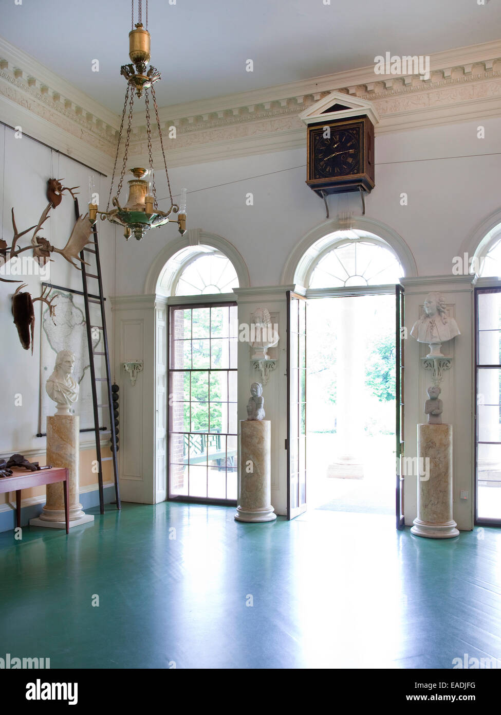 Entrance Hall of Thomas Jefferson's Monticello home. Stock Photo