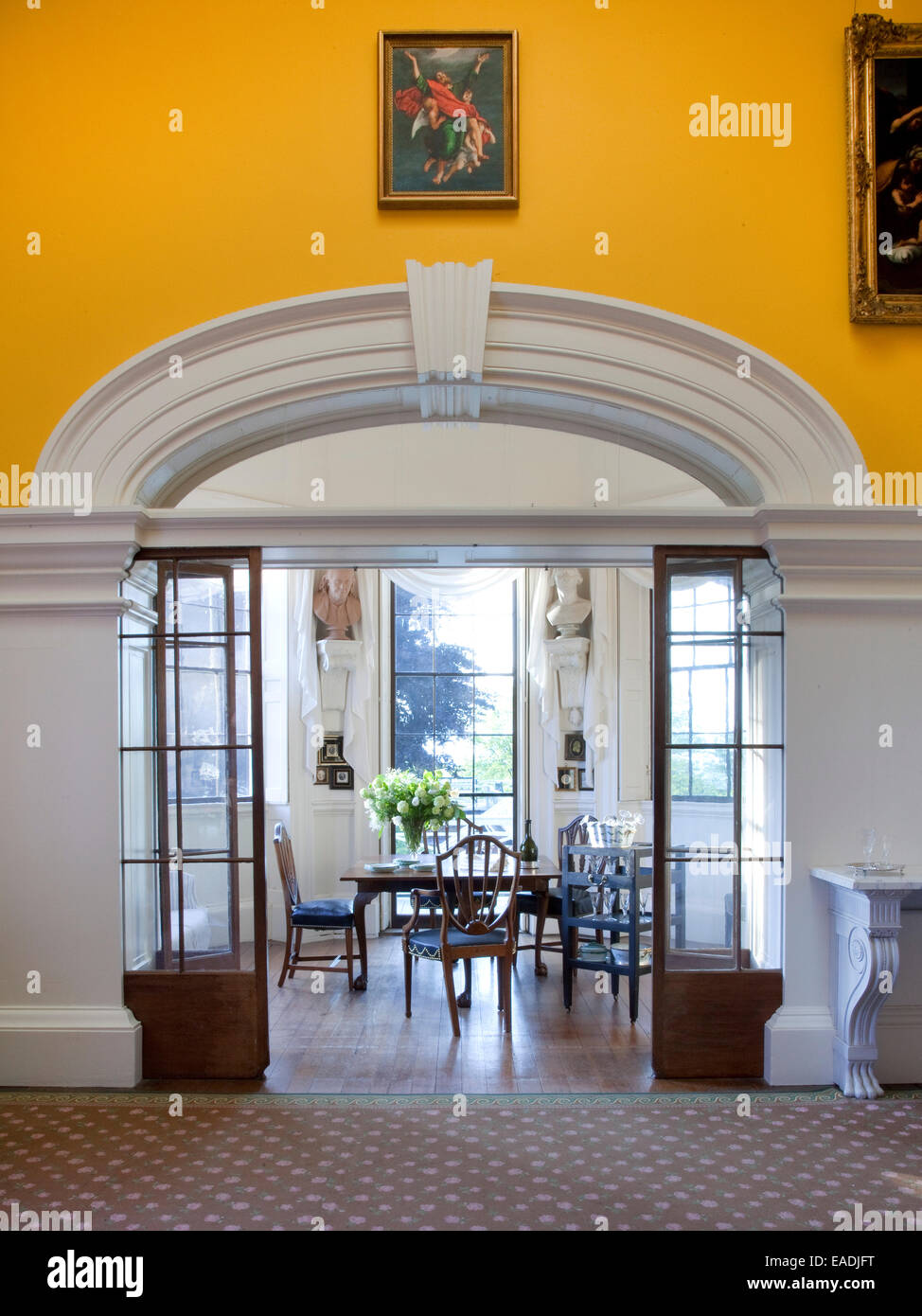 Tea Room of Monticello as seen from the Parlor. Stock Photo