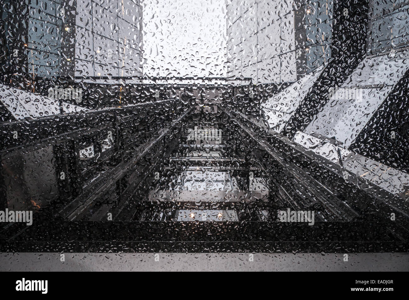 Rain on glass Stock Photo