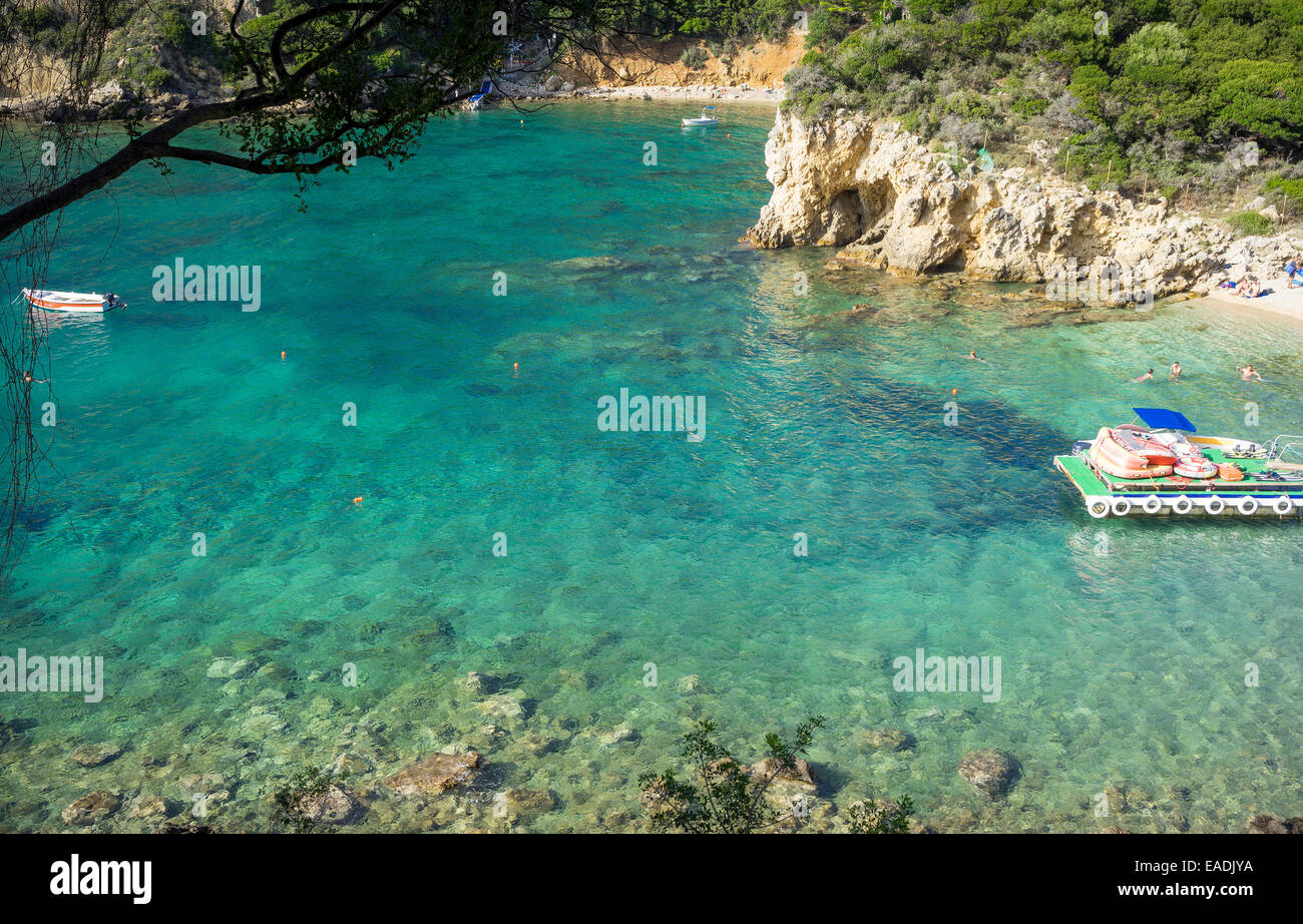 stunning paleokastritsa beach in corfu,greece Stock Photo