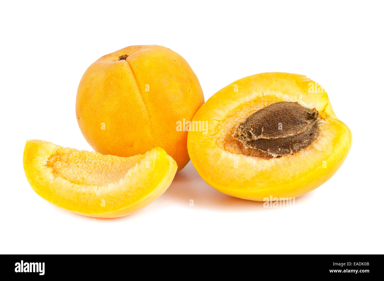 Fresh apricots isolated on white background with clipping path Stock ...