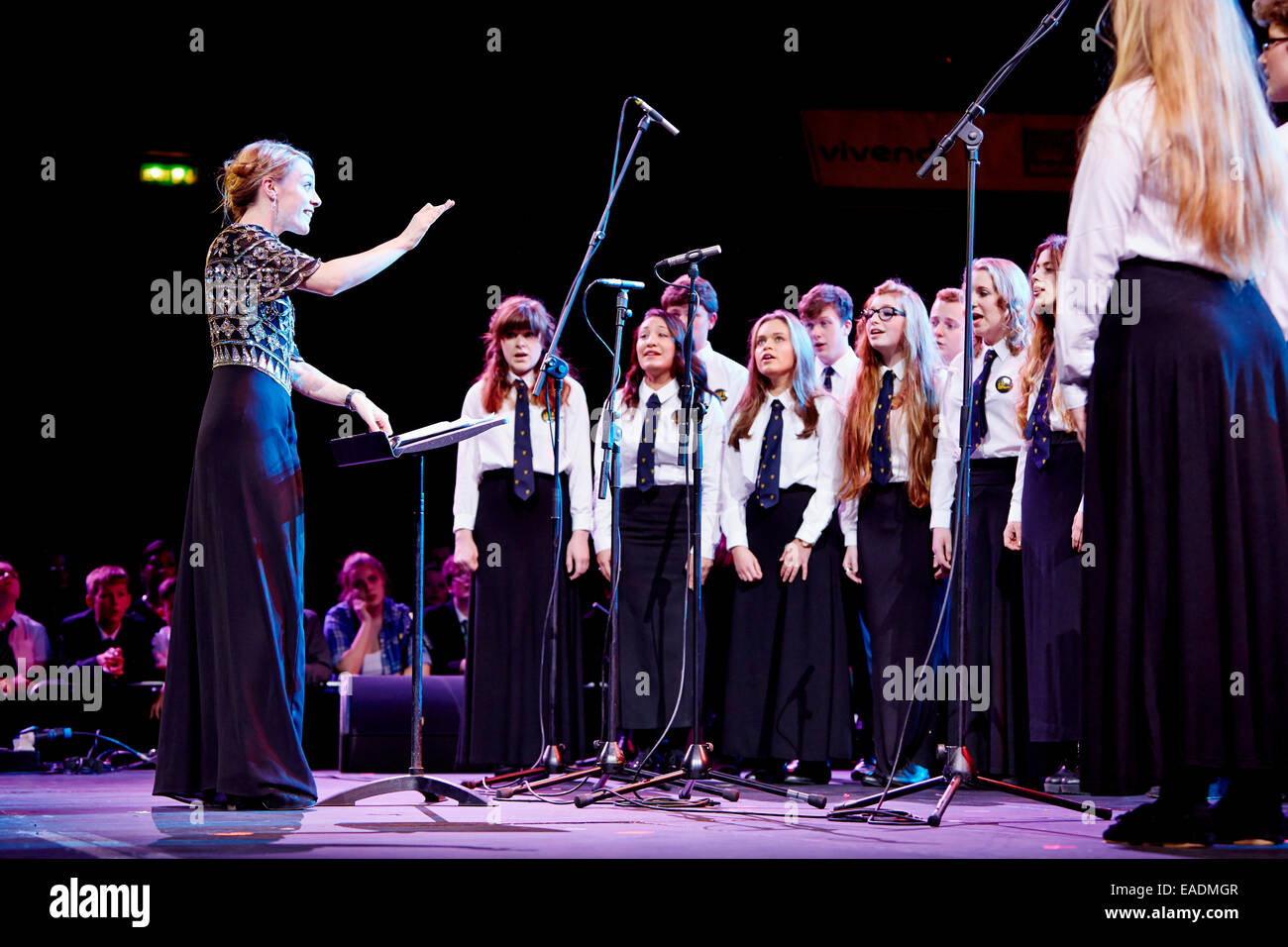 London, UK. 12th Nov 2014. Egglescliffe School Senior Choir from County Durham at the Music for Youth Schools Prom 2014 at the Royal Albert Hall. Credit:  Alick Cotterill/Alamy Live News Stock Photo