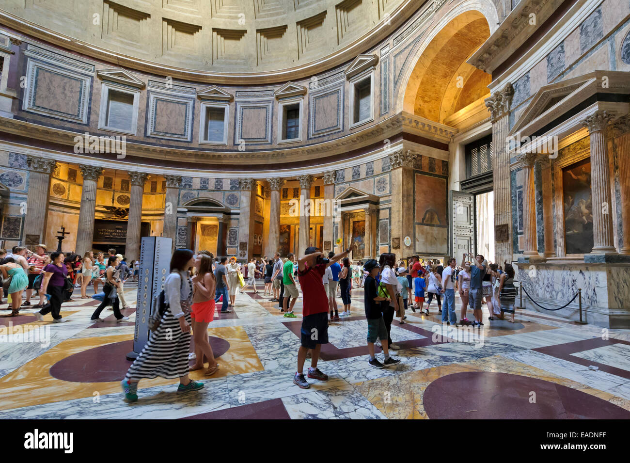 The interior of the Pantheon historic building in the City of Rome ...