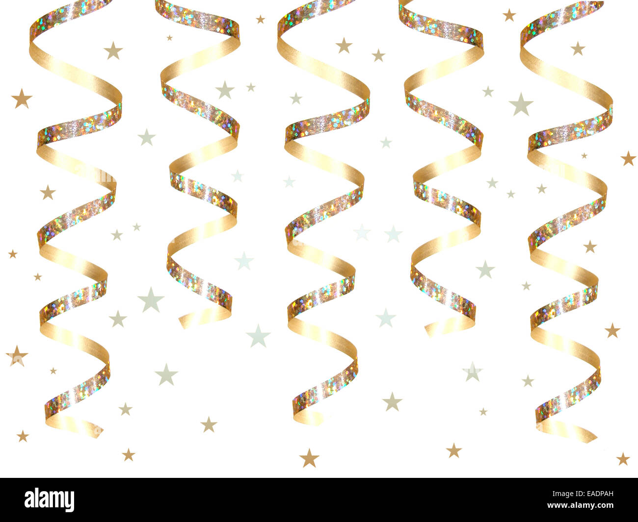 Hanging gold party ribbon confetti hi-res stock photography and images -  Alamy