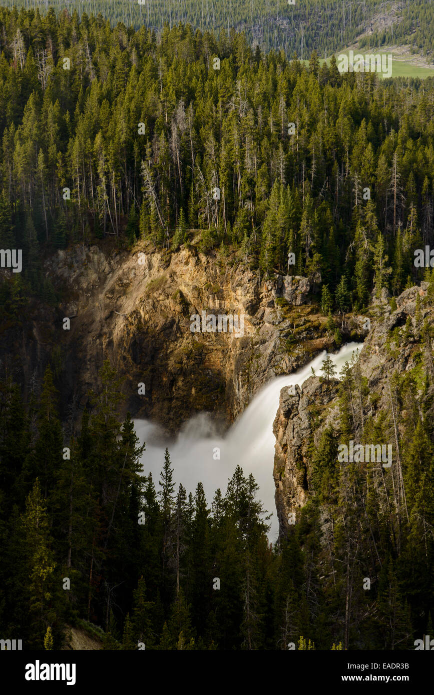 Upper Yellowstone Falls of the Yellowstone River in Yellowstone ...
