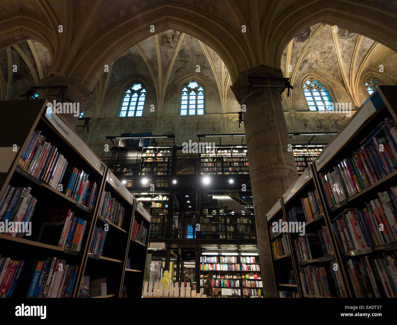 Selexyz Bookstore installed in an old Dominican church in Maastricht, The Netherlands, Europe Stock Photo