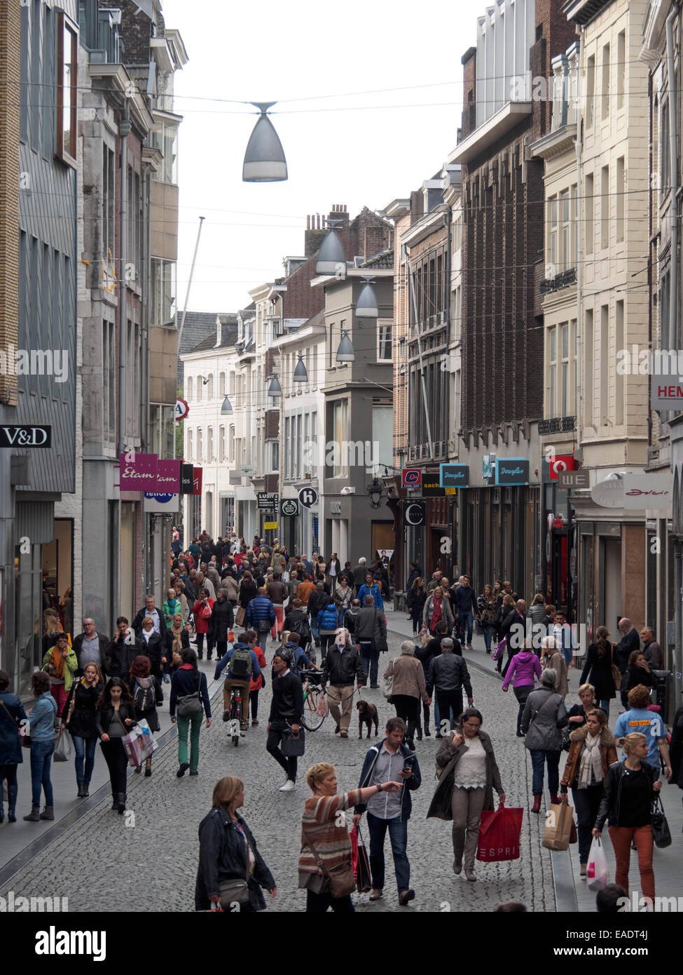 Grote straat in Maastricht, The Netherlands, Europe Stock Photo
