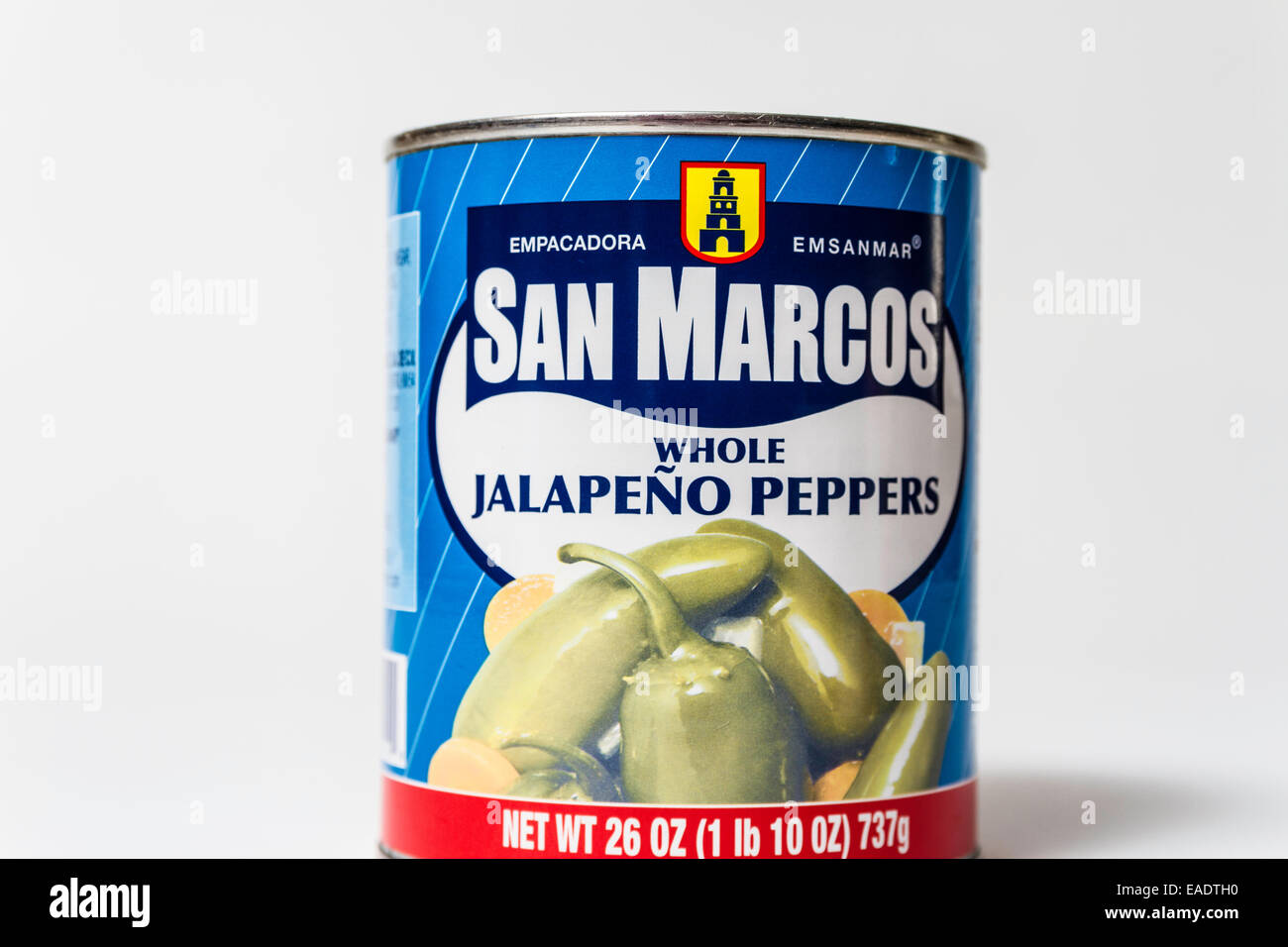 San Marcos whole pickled Jalapeno peppers commonly available at most California grocery stores