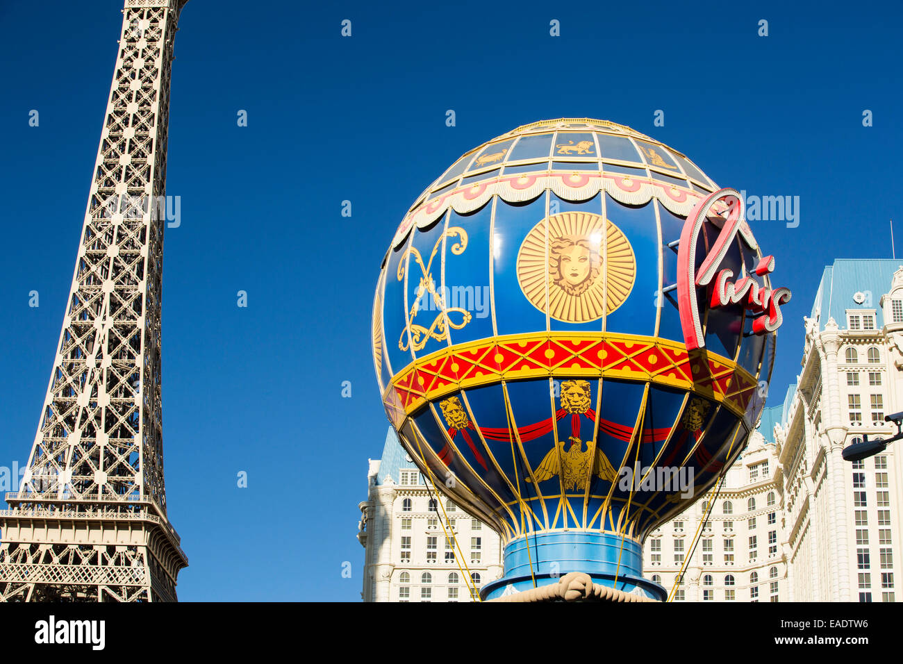 las vegas, nevada, 2011-hot air lalloon replica, hotel parigi di