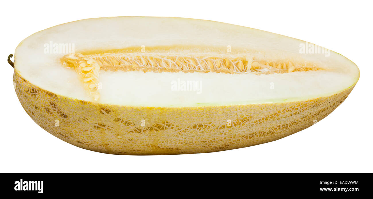 half of ripe UzbekRussian Melon (mirzachul melon, gulabi melon