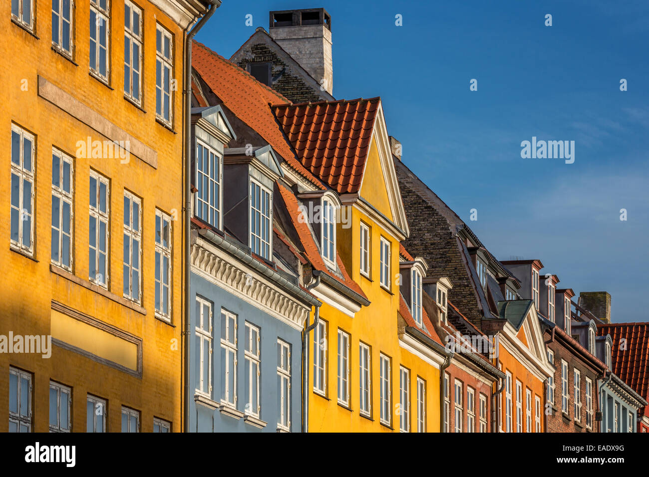 Row of houses, Nyhavn, Copenhagen harbour, Copenhagen, Denmark Stock Photo Alamy