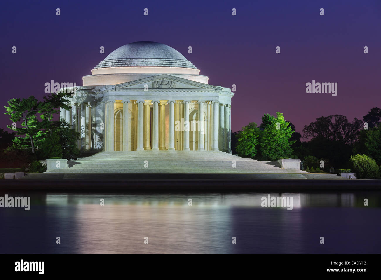 The Thomas Jefferson Memorial is a presidential memorial in Washington, D.C., dedicated to Thomas Jefferson, an American Foundin Stock Photo