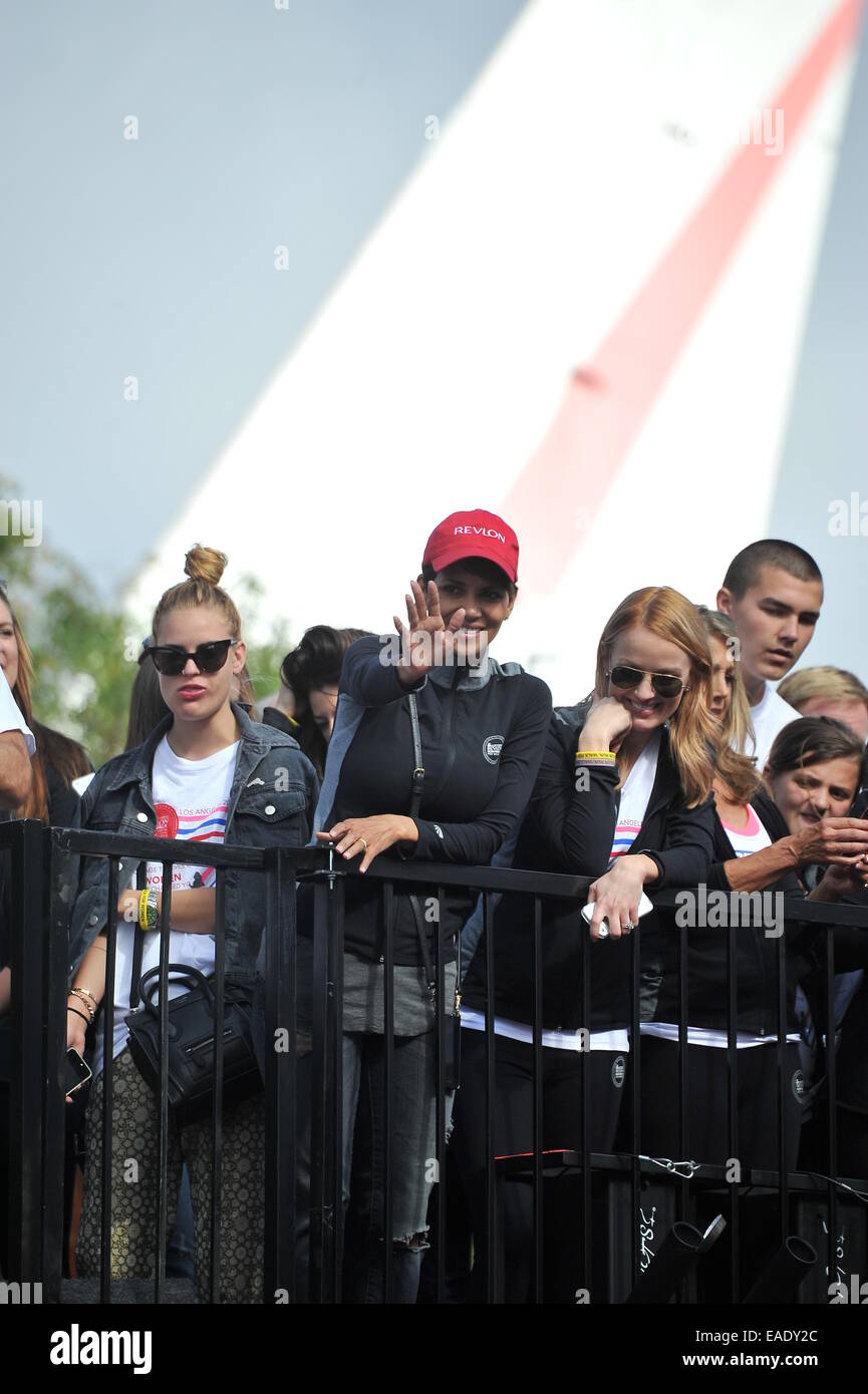 Halle Berry and Bruce Willis host Revlon Run Walk in downtown los