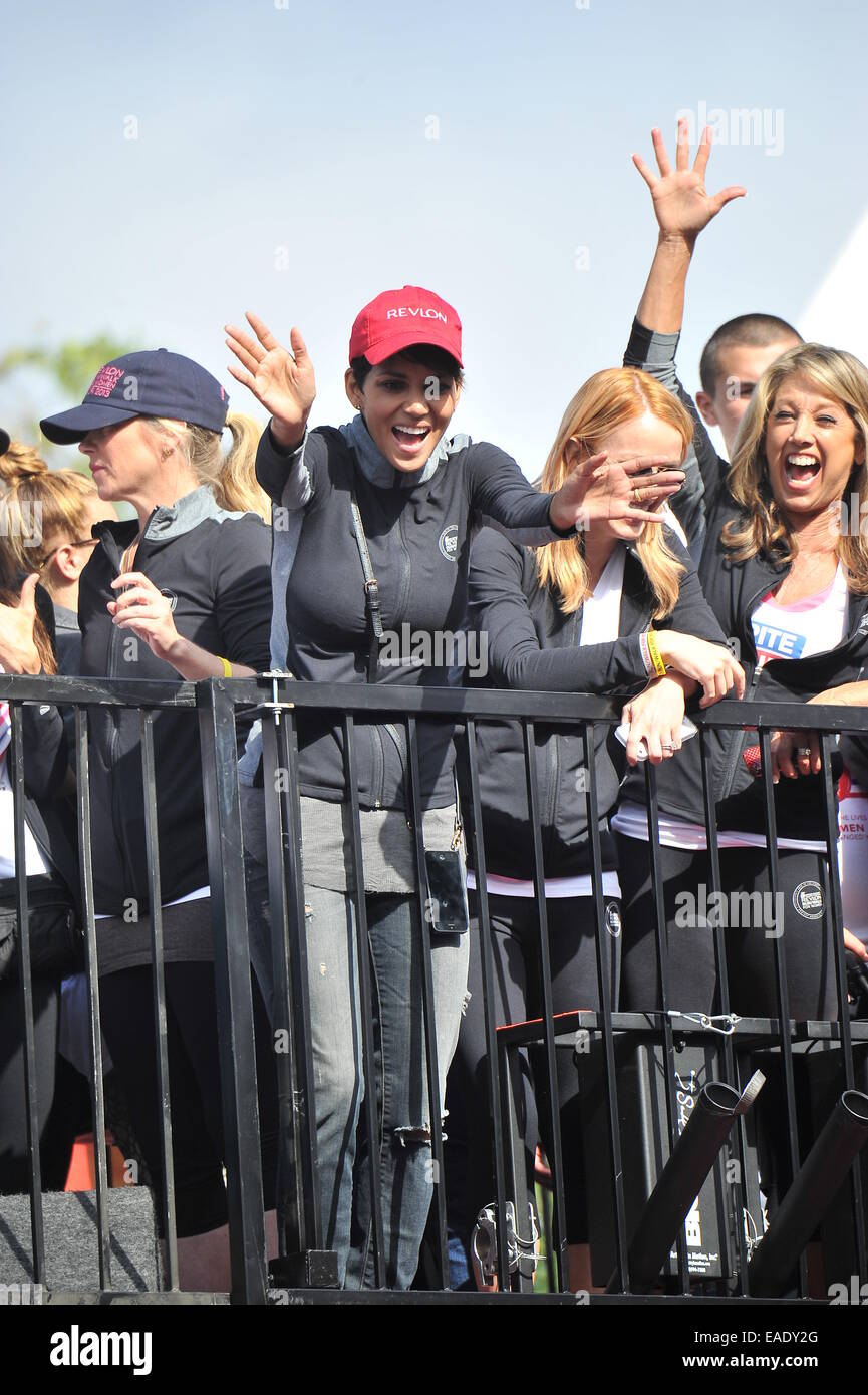 Halle Berry and Bruce Willis host Revlon Run Walk in downtown los