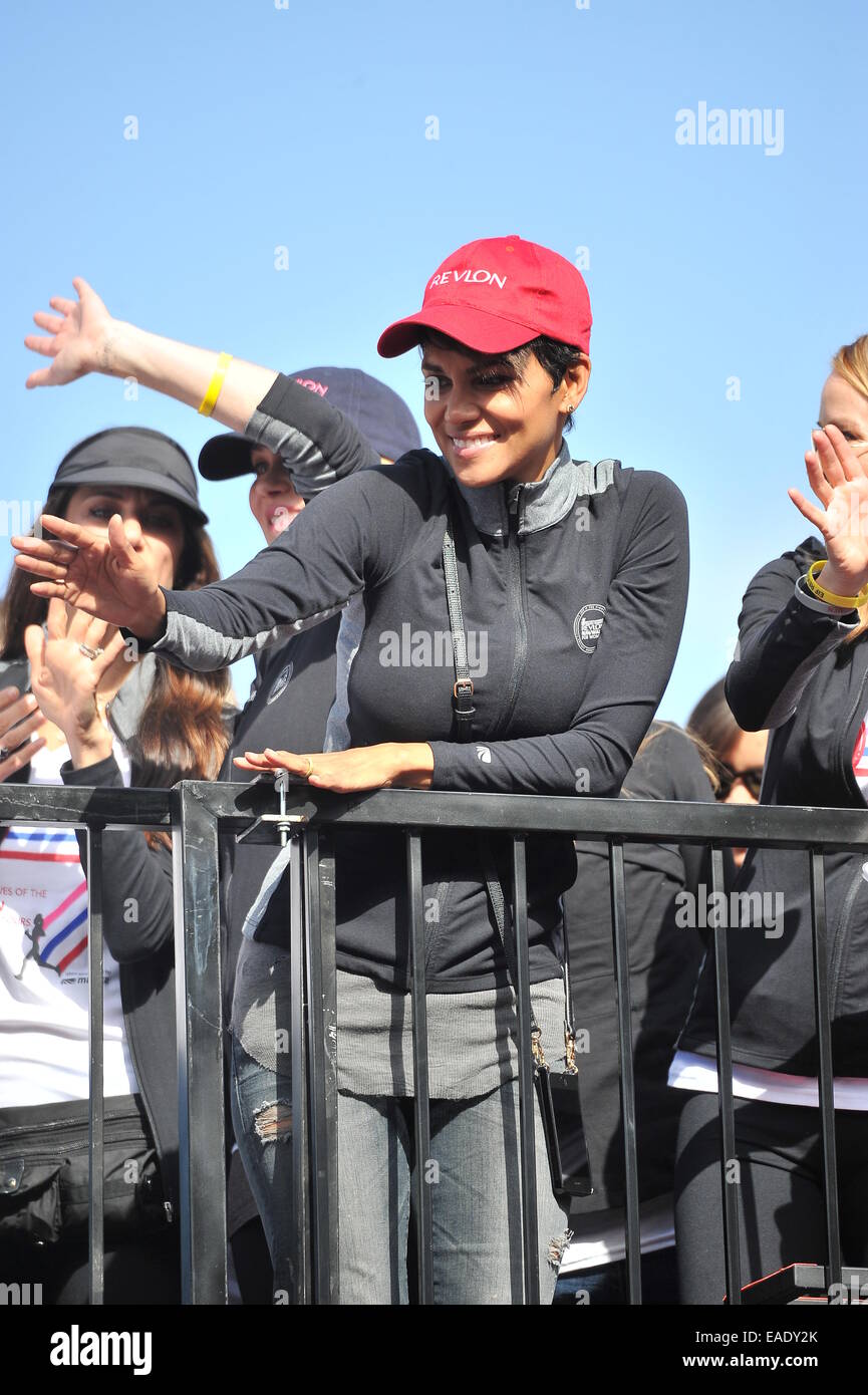 Halle Berry and Bruce Willis host Revlon Run Walk in downtown los