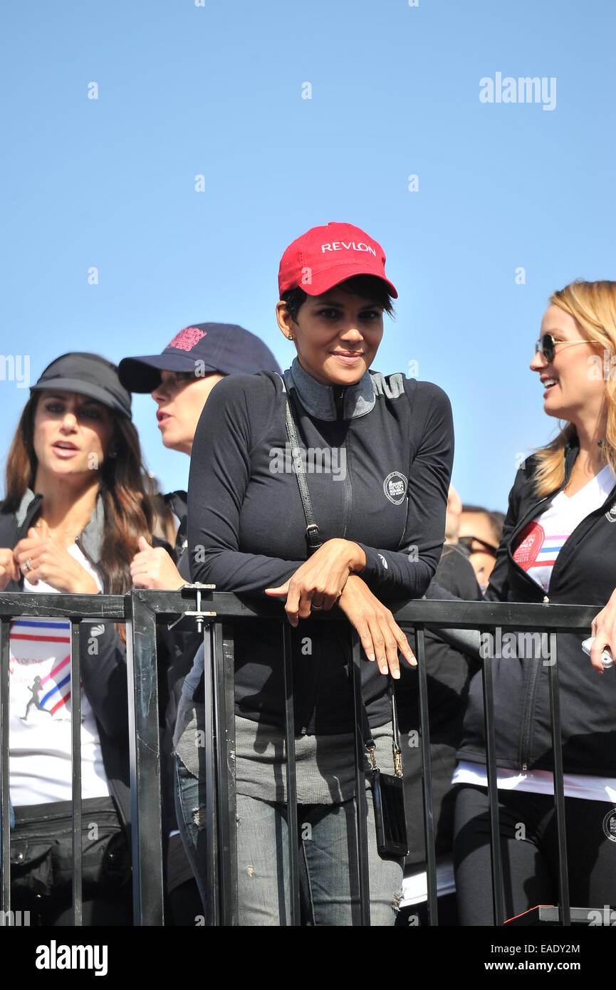 Halle Berry and Bruce Willis host Revlon Run Walk in downtown los