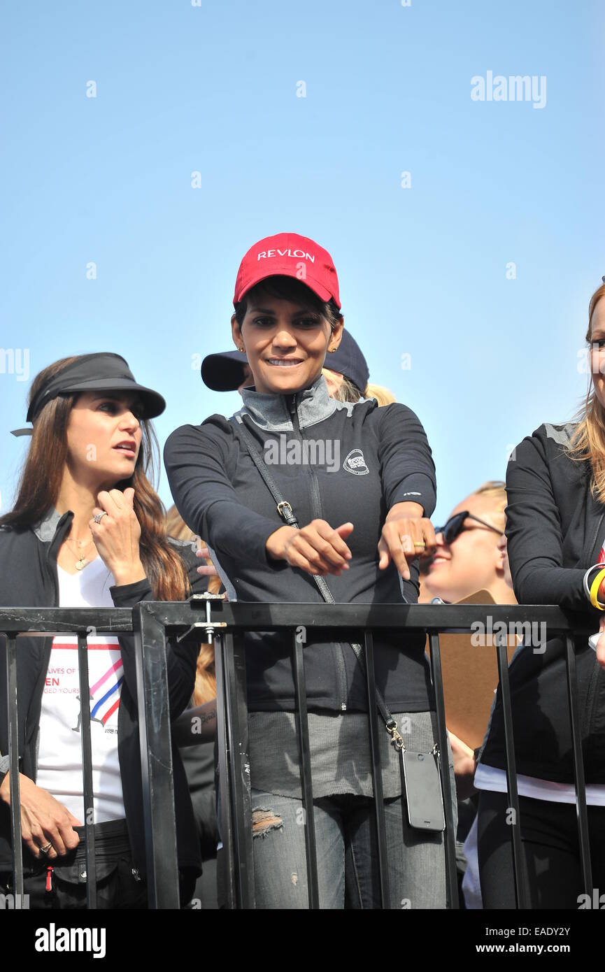 Halle Berry and Bruce Willis host Revlon Run Walk in downtown los
