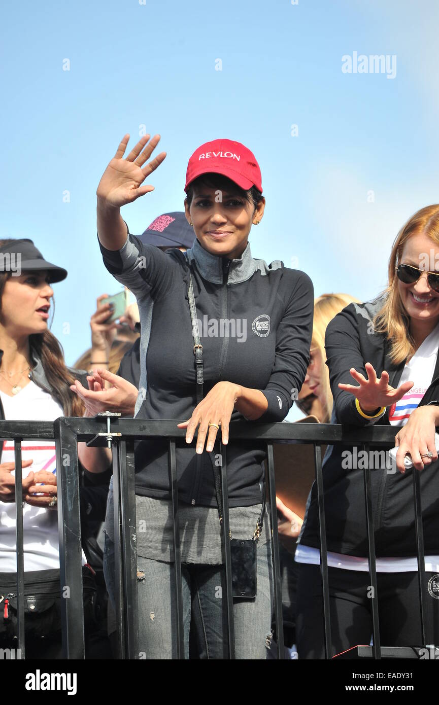 Halle Berry and Bruce Willis host Revlon Run Walk in downtown los