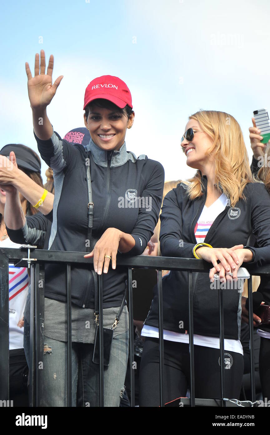 Halle Berry and Bruce Willis host Revlon Run Walk in downtown los