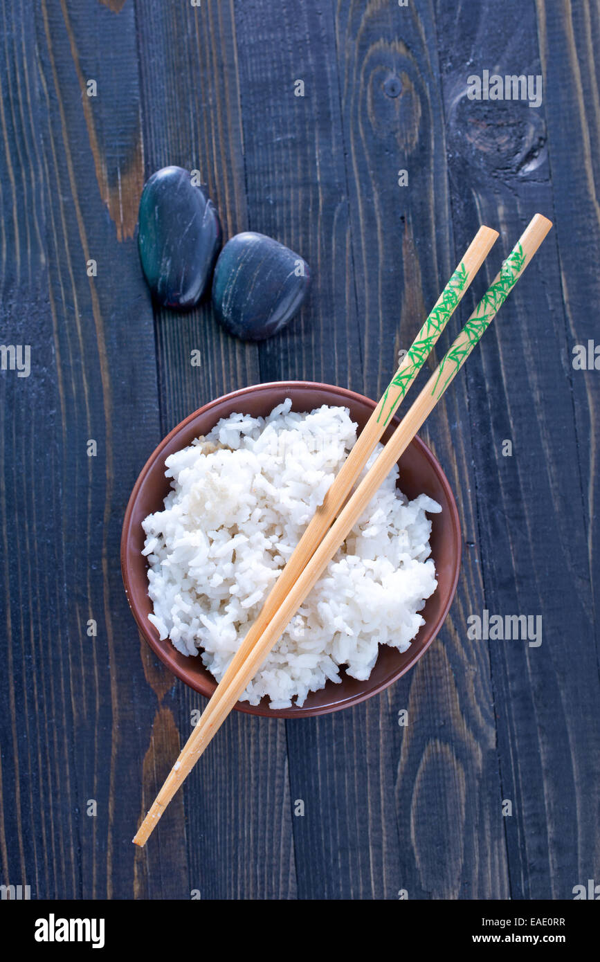 boiled rice Stock Photo