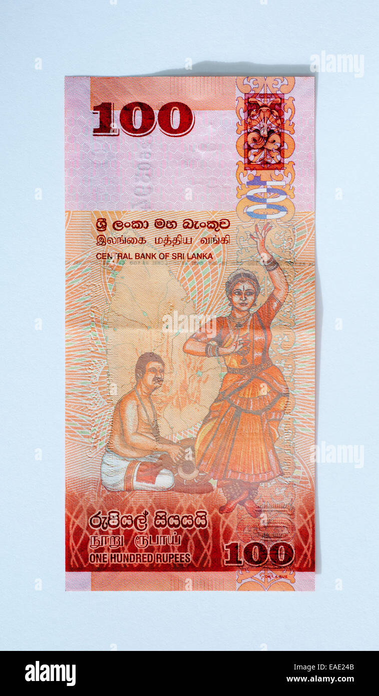Sri Lanka 100 One Hundred Rupees Bank Note Stock Photo Alamy