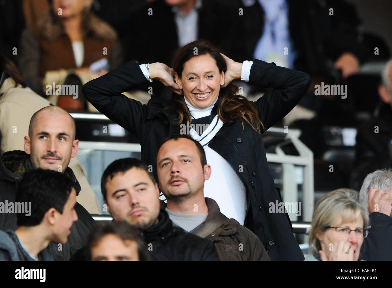 Compagne de Jean Michel AULAS 09.11.2014 Lyon/Guingamp 13eme journee de Ligue 1 .Photo Compagne de Jean Michel AULAS 09.11.2014 Lyon/Guingamp 13eme journee de Ligue 1 .Photo