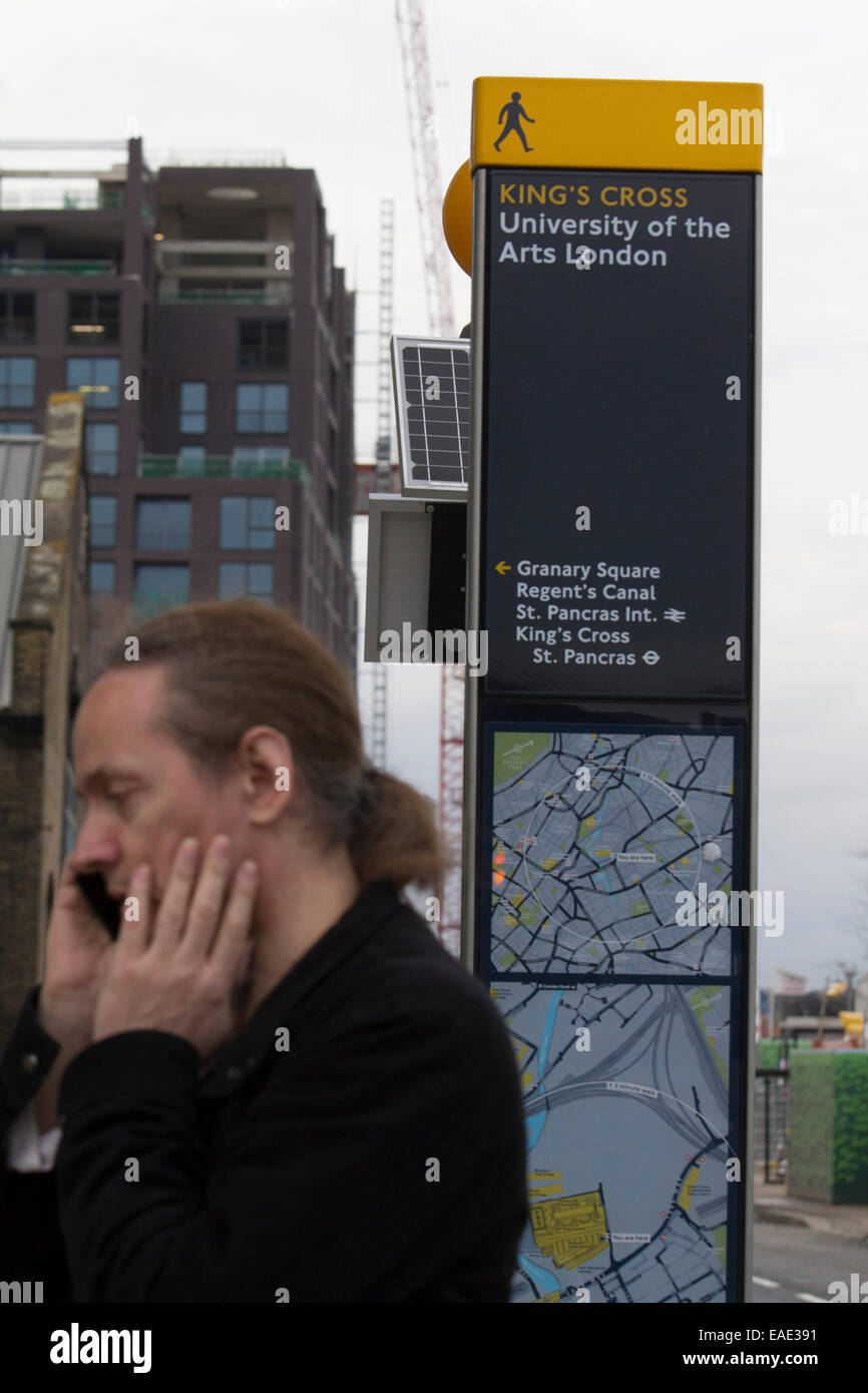 Kings Cross the University of the arts London sign Stock Photo Alamy