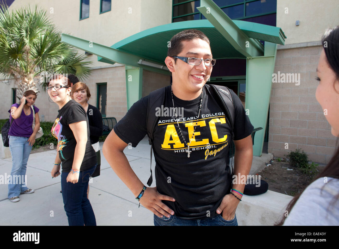 Achieve Early College High School in McAllen, Texas on the campus of South Texas College Stock