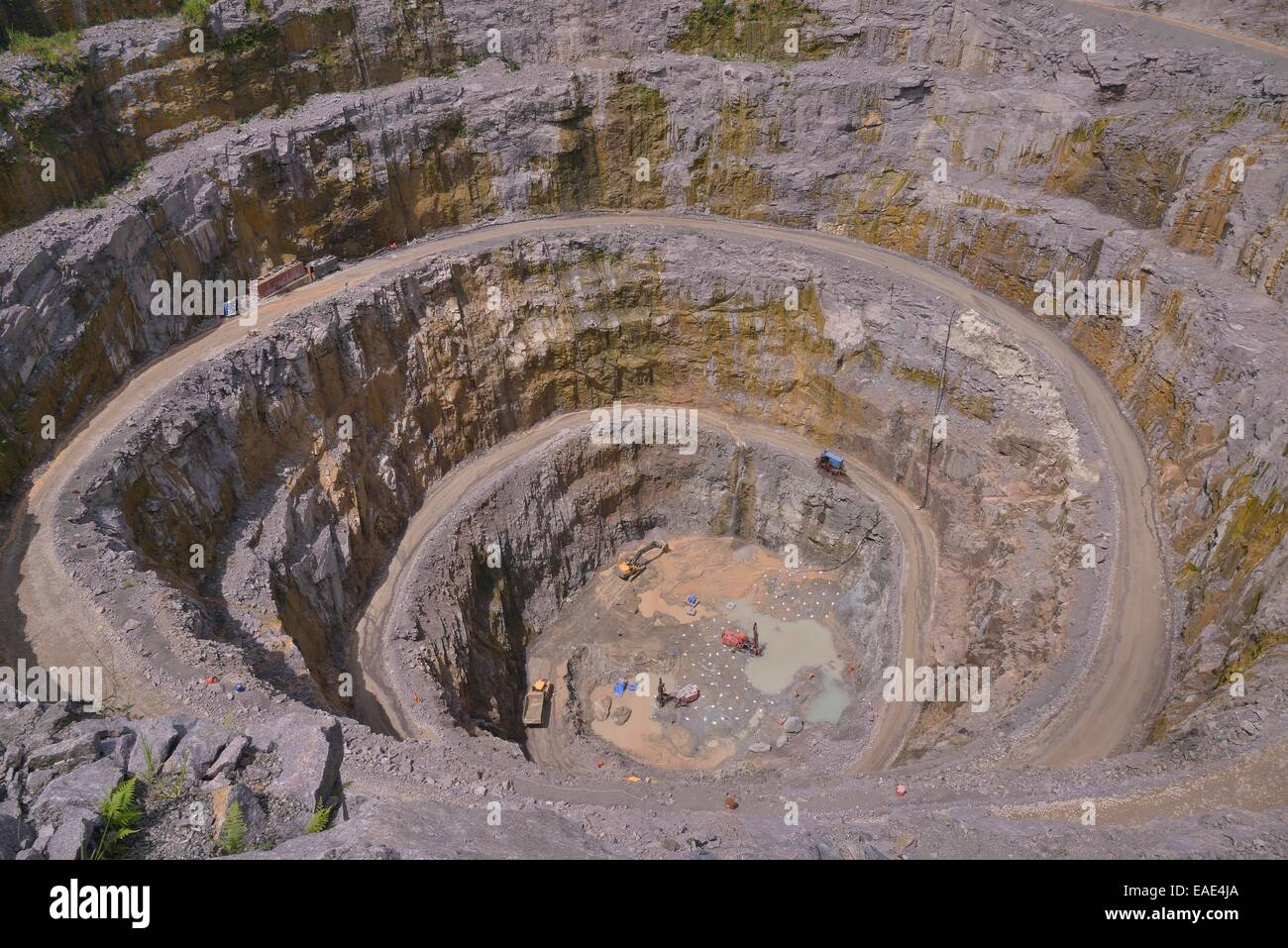 'Koidu 2' diamond mine, part of diamond company Koidu Ltd., Koidu Kimberlite Project, Koidu, Koidu-Sefadu, Tankoro Chiefdom Stock Photo