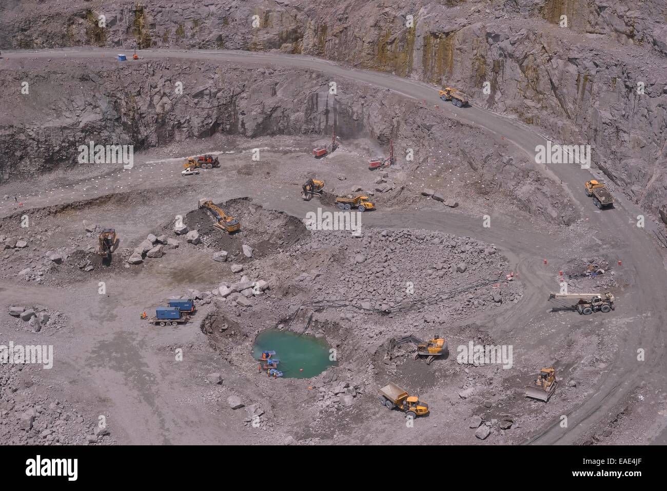 'Koidu 1' diamond mine, part of diamond company Koidu Ltd., Koidu Kimberlite Project, Koidu, Koidu-Sefadu, Tankoro Chiefdom Stock Photo