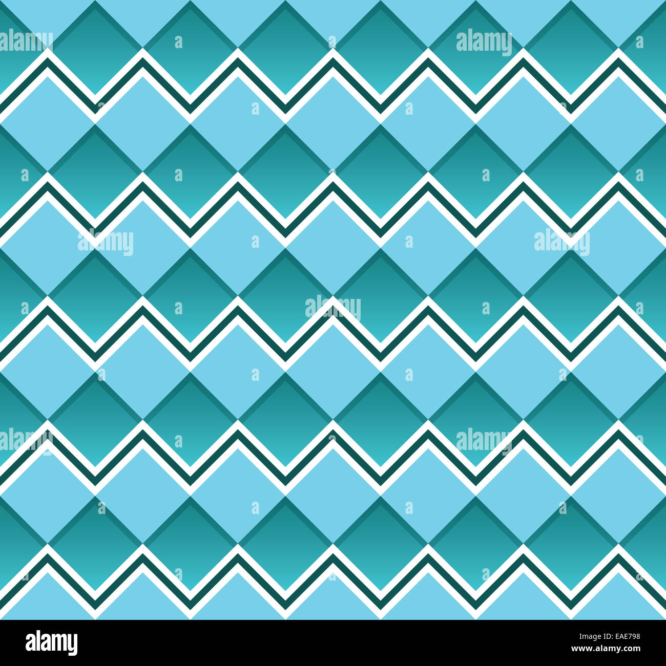 Seamless pattern with blue herringbone and squares Stock Photo - Alamy