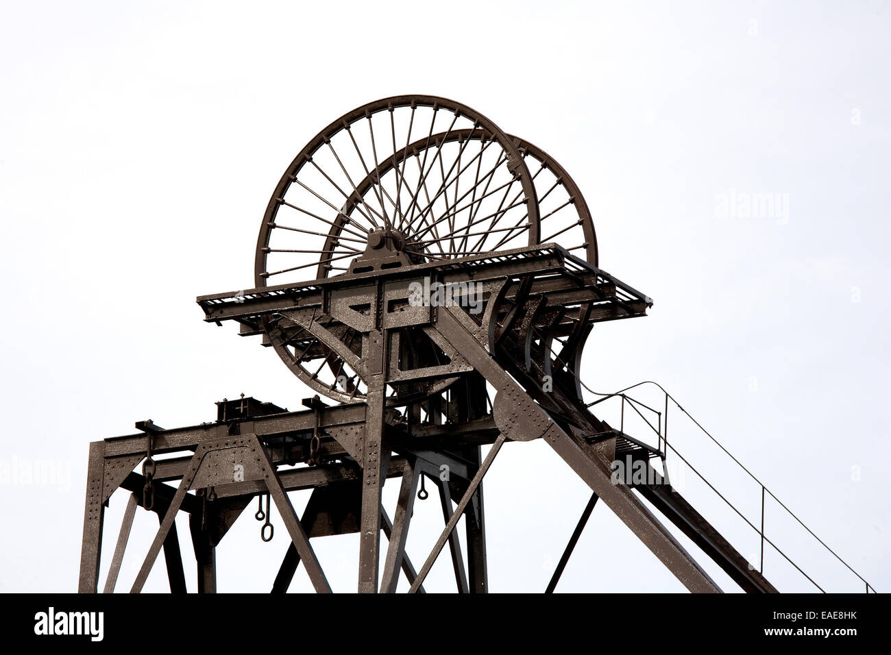 structure above mine shaft Stock Photo