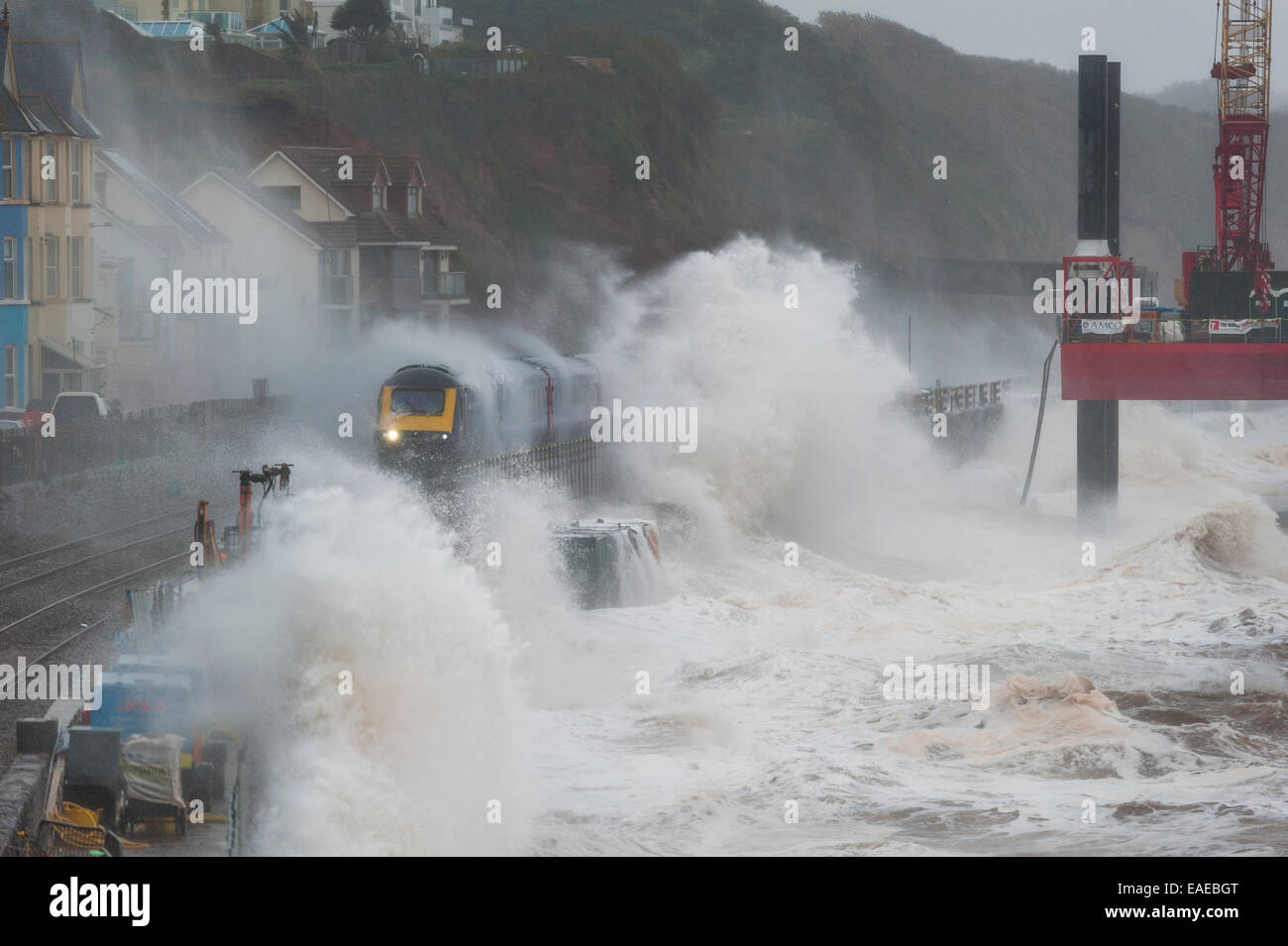 Dawlish storm 2014 hi-res stock photography and images - Alamy
