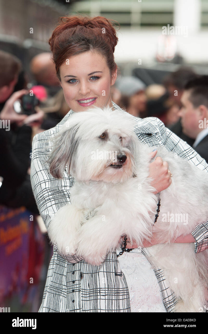 Postman Pat The Movie premiere held at the Odeon West End - Arrivals.  Featuring: Ashleigh Butler,Pudsey Where: London, United Kingdom When: 11 May 2014 Stock Photo