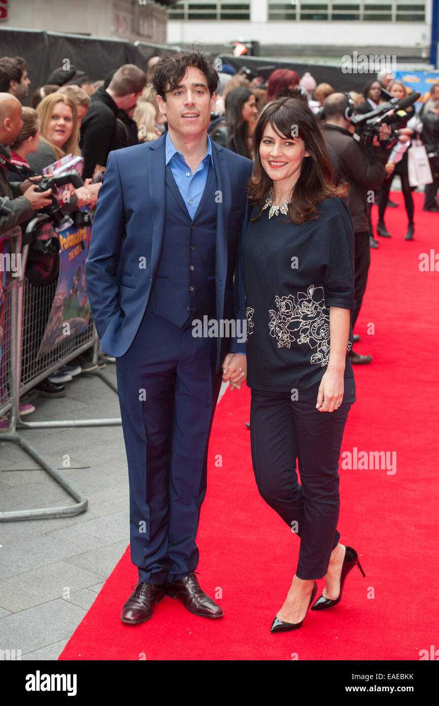 Postman Pat The Movie premiere held at the Odeon West End - Arrivals.  Featuring: Stephen Mangan,Louise Delamere Where: London, United Kingdom When: 11 May 2014 Stock Photo