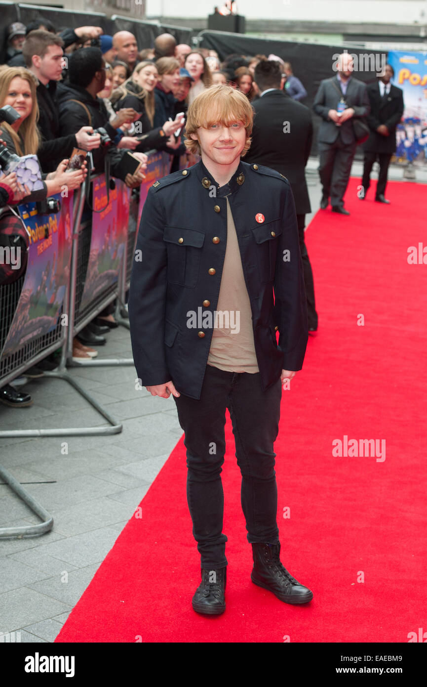 Postman Pat The Movie premiere held at the Odeon West End - Arrivals.  Featuring: Rupert Grint Where: London, United Kingdom When: 11 May 2014 Stock Photo