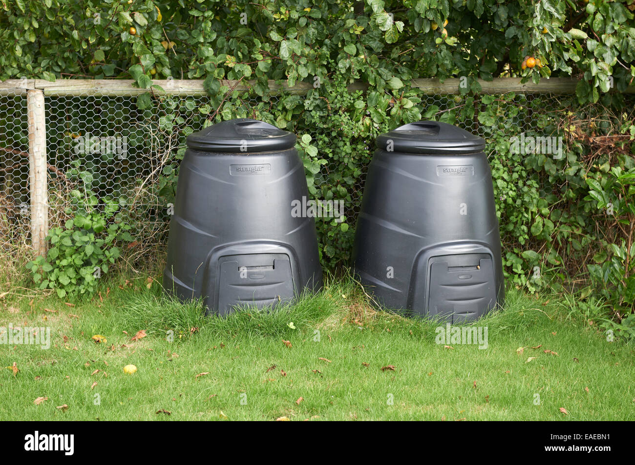 Domestic composting bins Stock Photo Alamy