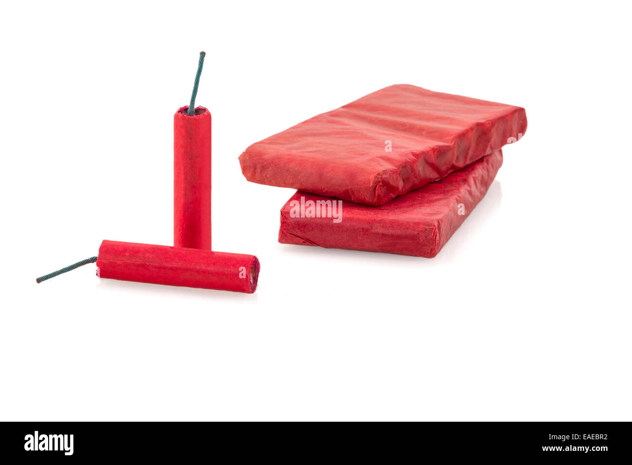 Red Fire Cracker isolated on white background Stock Photo Alamy