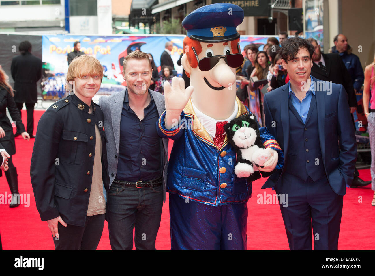 Postman Pat The Movie premiere held at the Odeon West End - Arrivals.  Featuring: Rupert Grint,Ronan Keating,Stephen Mangan Where: London, United Kingdom When: 11 May 2014 Stock Photo