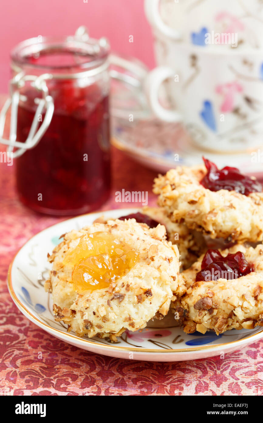 Nut and fruit jam cookies Stock Photo Alamy