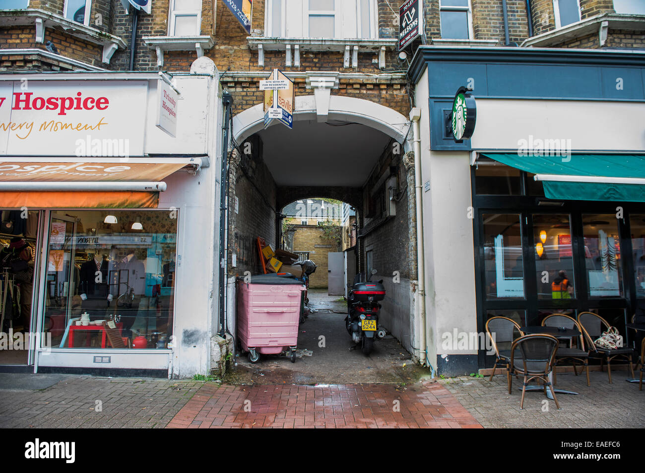 London, UK. 13th November, 2014. An alleyway has just sold at auction £