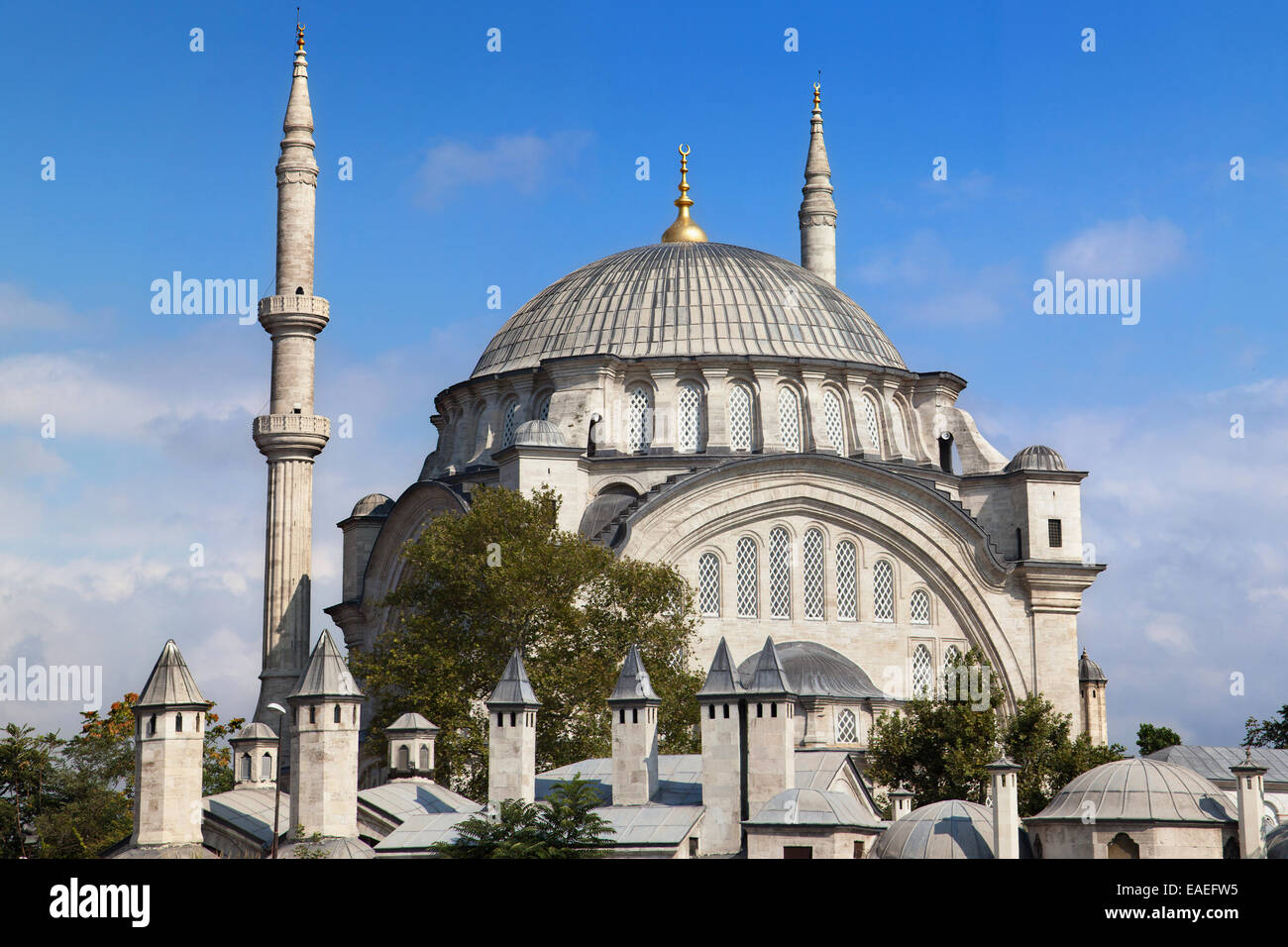 Nuruosmaniye, the mosque beside the Grand Bazaar of Istanbul, Turkey. Stock Photo